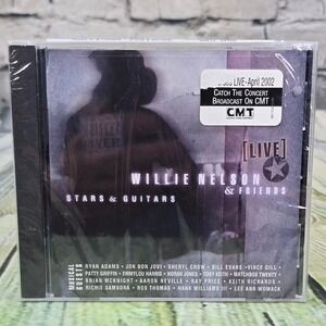 Willie‎ Nelson & Friends Stars & Guitars Live CD 2002 New CMT Country Rock Music